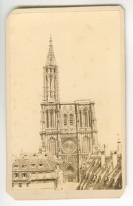 France Strasbourg Cathedral Old Guillon CDV Photo 1860