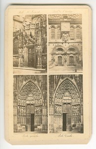 France Strasbourg Cathedral Gates Old Guillon CDV Photo 1860