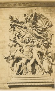 France Paris Arc de Triomphe Sculpture La Marseillaise old CDV Photo 1860's