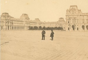 France Paris Le Nouveau Louvre Architecture old CDV Photo 1860's
