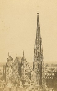 Austria Vienna St. Stephen's Cathedral Stephansdom Wien old CDV Photo 1860's