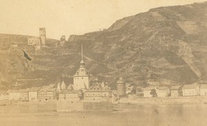 Germany Pfalzgrafenstein Castle Pfalz Kaub old Bertrand CDV Photo 1860's