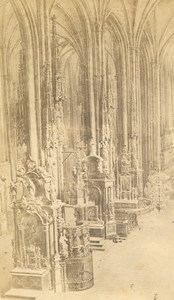 Austria Vienna Wien St Stephen's Cathedral Interior old Bermann CDV Photo 1860's