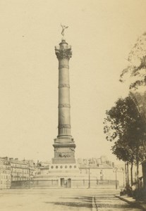 France Paris Colonne de Juillet Bastille Place old Anonymous CDV Photo 1860's