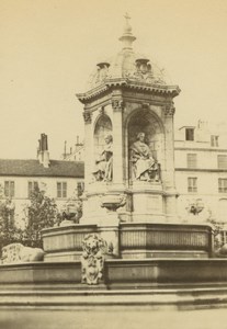 France Paris Fontaine Saint-Sulpice old Anonymous CDV Photo 1860's