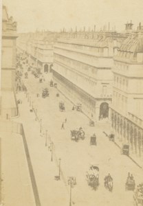 France Paris Rue de Rivoli Street Animated old Anonymous CDV Photo 1860's
