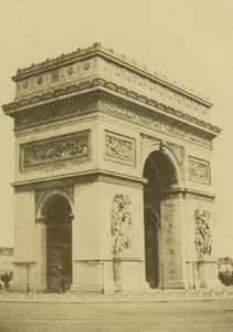 France Paris Arc de Triomphe de l' Etoile Anonymous CDV Photo 1860