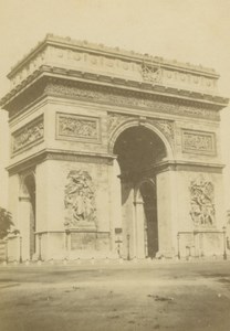 France Paris Arc de Triomphe de l' Etoile Anonymous CDV Photo 1860