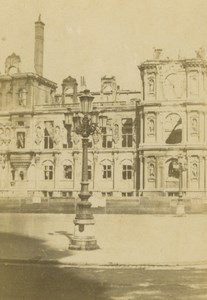 France Paris Hotel de Ville Townhall Ruins Commune Anonymous CDV Photo 1860