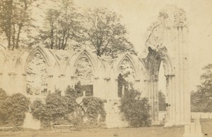 England York St Mary's Abbey Ruins old Anonymous CDV Photo 1860's