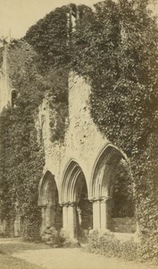 England Netley Abbey Hampshire Chapter House Ruins old Fincham CDV Photo 1870