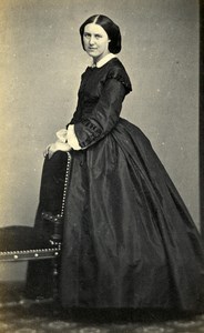 France Paris Woman Western Fashion Crinoline Old CDV Lagravere Photo 1860