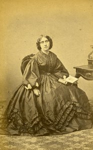 France Pau Woman Western Fashion Crinoline Old CDV Subercaze Photo 1860