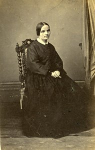 France Paris Woman Western Fashion Crinoline Old CDV Anonymous Photo 1860 