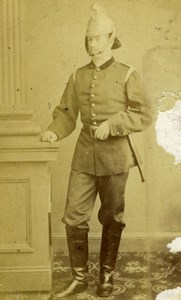 France Portrait Man Military Uniform Old Photo 1860's