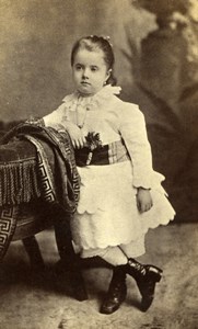 New York Portrait Young Girl Child Old Benjamin J. Falk CDV Photo 1880's