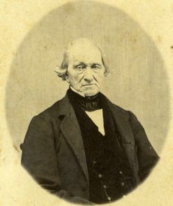 USA Brockton Older Man Portrait Old D.T. Burrell CDV Photo 1860's