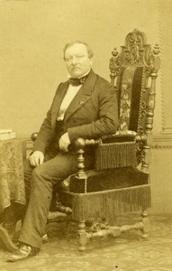 France Portrait Man Second Empire Fashion d'Aubigny Old CDV Photo 1860's