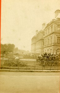 France Paris Jardin du Luxembourg Garden Old CDV Photo 1870