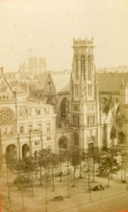 France Paris Eglise Saint-Germain-l'Auxerrois Notre Dame Old CDV Photo 1870
