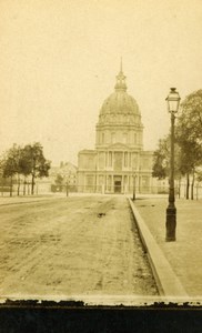France Paris Dome des Invalides Street Light Old CDV Photo 1870