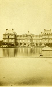 France Paris Palais du Luxembourg Garden Old CDV Photo 1870