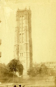 France Paris Tour St Jacques Old CDV Photo 1860's