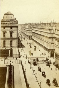 France Paris Rue de Rivoli Transportation Old CDV Photo 1860's