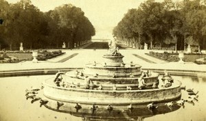 France Versailles Frogs Fountain Reine des Grenouilles Old CDV Photo 1860's