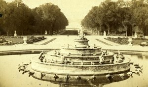France Versailles Frogs Fountain Reine des Grenouilles Old CDV Photo 1860's
