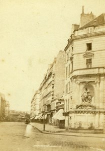 France Paris Fontaine Cuvier rue Linné Old Charles Gaudin CDV Photo 1860