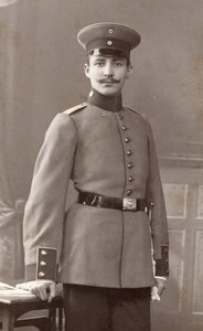 Germany Minden German Man in Military Uniform Old Zoerb CDV Photo 1910