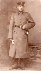 Würzburg German Man in Military Uniform Old Gebr Harren CDV Photo 1900