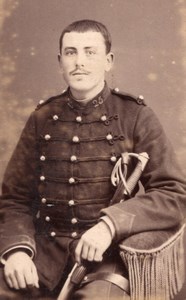 Chalons sur Marne Man in Military Uniform Old Durand CDV Photo 1880