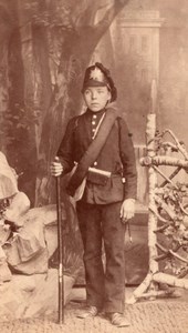 Seifhennersdorf German Boy in Military Uniform Old Matthias CDV Photo 1890