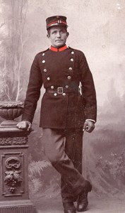 Denmark Aarhus Man in Military Uniform Old Borch CDV Photo 1900