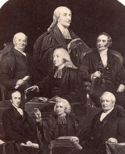 Methodist Theologians Photomontage Fletcher Wesley Bunting Watson CDV Photo 1870