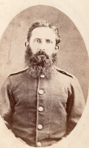Dulwich English Bearded Man Uniform Victorian Era Old Pimlico CDV Photo 1880