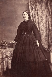 Ireland? Irish or English Woman Victorian Fashion Old CDV Photo 1870