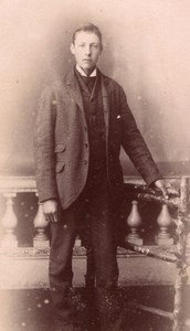 Margate Young Man Victorian Era Old Hearn Arcade Studio CDV Photo 1890