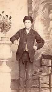 Faversham English Boy Victorian Era Old Saxby CDV Photo 1880