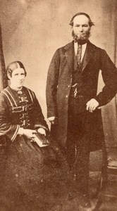 London Dulwich English Couple Victorian Fashion Old Pimlico CDV Photo 1880