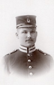 Stockholm Young Man in Militry Uniform Old Jean Lindström CDV Photo 1900