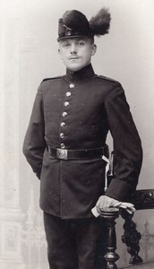 Dresden German Man in Military Uniform Old Max Baum CDV Photo 1900