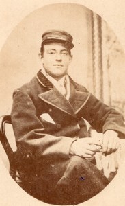 London Dulwich Man in Uniform? Cap Hat Old Pimlico CDV Photo 1880