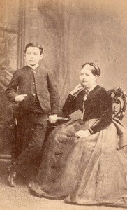 London Mother & Child Boy Portrait Old Pimlico CDV Photo 1880