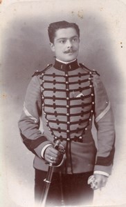 Dijon Man in Military Uniform Sword Old CDV Photo 1900