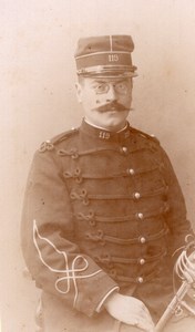 Le Havre French Man in Military Uniform Old Lamusse CDV Photo 1900