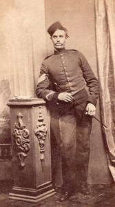 English? Man in Military Uniform Old CDV Photo 1880