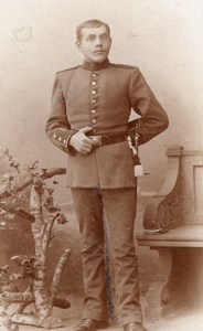 Augsburg German Man in Military Uniform Old Reichling CDV Photo 1900